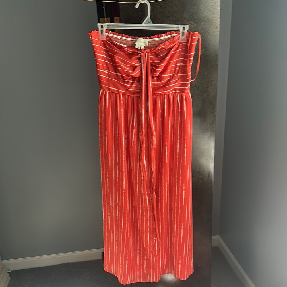 Sachin + Babi Coral and White Striped Dress
